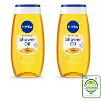 Nivea 2 x - Doucheolie - Natuurlijke Doucheolie - 200 ml - Grootverpakking - Vaatwasstrips - Doucheolie - Natuurlijke Oliën - Huid Verzorging - Zachte Huid - Hydraatatie