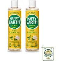 Happy Earth 2 x – Douchegel – 100% Natuurlijk Jasmine Ho Wood – 300 ml - Wasstrips - Douchegel - Natuurlijke Douchegel - Vegan Douchegel - Jasmijn Douchegel - Ho Wood Douchegel