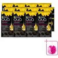 Garnier 12 x - Olia 4 - Haarkleuring - Middenbruin - Zonder Ammoniak - 60% Olie - Permanente Kleur - Bulkverpakking - Haarkleuring - Douchemop - Middenbruin