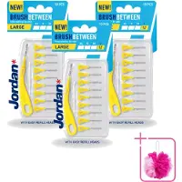 Jordan 3 x - Between L - Interdentale ragers - 0.7 mm - 10 Ragers - Bulkverpakking - Interdentale reiniging - Douchemop - Tandplak verwijderen