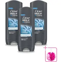 Dove 3 x - Douchegel - Men+ Care Clean Comfort - Comfort en verzorging - 400 ml - Bulkverpakking - Douchegel - Douchemop - Mannelijke geur