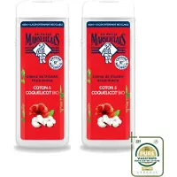 Le Petit Marseillais 2 x – Douchegel – Bio Katoenmelk & Papaver – 400 ml - Wasstrips - Douchegel Bio - Katoenmelk - Papaver - Huid Verzorging - Milde Reiniging