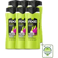 Axe 6 x – Douchegel – Epic Fresh Fresh Boost 3-in-1 – 400 ml - Grootverpakking - Vaatwasstrips - Douchegel - Frisheid - Lichaam - Gezicht - Haar