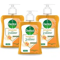 Dettol 3 x - Handzeep - Nourish - Honing & Vanille - 250 ml - Voordeelverpakking - 3 stuks