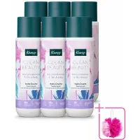 Kneipp 6 x - Douchegel - Clean Beauty - Lotus & Jojoba - 200 ml - Bulkverpakking - Douchegel - Douchemop - Natuurlijke reiniging