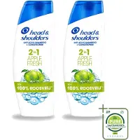 Head & shoulders 2 x 2-in-1 Shampoo Apple Fresh - 300 ml - Grote verpakking - 2 stuks