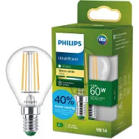 Philips LED lamp E14 | Kogel P45 | Ultra Efficient | Filament | Helder | 2700K | 3.8W (60W)