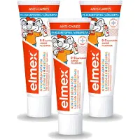 Elmex 3 x - Tandpasta - Peuter - Anti Cariës - 0% Dye - 75 ml - Voordeelverpakking - 3 stuks