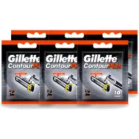 Gillette 6 x Contour Plus – Wegwerpscheermesjes – 10 mesjes - Voordeelverpakking - 6 stuks