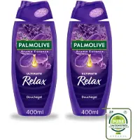 Palmolive 2 x - Aroma Essences Ultimate Relax - Douchegel - Ontspannende Geur - 400 ml - Grootverpakking - Vaatwasstrips - Douchegel - Ontspanning - Natuurlijke Geur - Lavendel - Zachte Huid