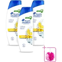 Head & shoulders 3 x - Shampoo - Citrus Fresh - 250ml - Bulkverpakking - Citrus Fresh Shampoo - Douchemop - Anti-roos shampoo