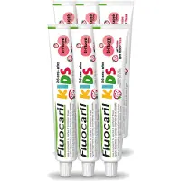 FLUOCARIL 6 x Kids - Bi-Fluoride - Tandpasta - Met Aardbeiensmaak - 3 tot 6 jaar - 50 ml - Voordeelverpakking - 6 stuks