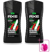 Axe 2 x - 3-in-1 Douchegel - Africa - Squeezed Mandarin & Sandalwood - 100% Plantaardig - 250 ml - Bulkverpakking - Douchegel - Douchemop - Axa africa