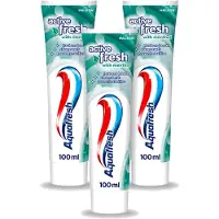 Aquafresh 3 x - Tandpasta - Verfrissende Reiniging - Menthol - 100 ml - Voordeelverpakking - 3 stuks