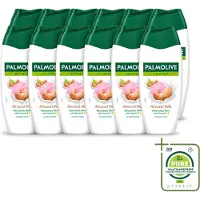 Palmolive 12 x – Douchegel – Almond Milk – 250 ml - Grootverpakking - Vaatwasstrips - Douchegel Amandel - Zachte Reiniging - Gevoede Huid - Amandelmelk - Milde Douchegel