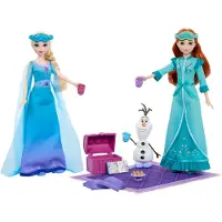 Disney Frozen Slaapfeestje van zussen - Modepoppen Anna Elsa en Olaf