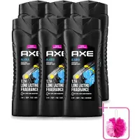 Axe 6 x XL - 3-in-1 Douchegel - Alaska - Ocean Air & Bergamot - 12hrs Long Lasting Scent - 400 ml - Bulkverpakking - Douchegel - Douchemop - Oceaanlucht