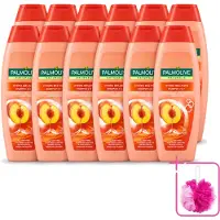 Palmolive 12 x - Naturals - 2in1 Shampoo - Perzik - Hydra Balance - 350 ml - Bulkverpakking - 2 in 1 shampoo - Douchemop - Haar reinigen