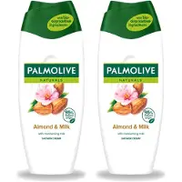 Palmolive 2 x – Douchecrème – Naturals Almond & Milk – 500 ml - Voordeelverpakking - 2 stuks