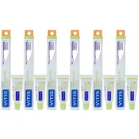Vitis 6x Tandenborstel + Mini Tandpasta Orthodontic