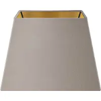 Home Sweet Home Fluweel - Velvet Lampenkap - Rectangle - Grey + goud - Luxe stijl - 20 x 20 x 14 cm - E27 fitting - voor tafellampen - voor woonkamer en eetkamer