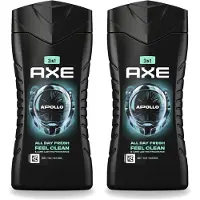 Axe 2 x - 3-in-1 Douchegel - Apollo - Sage & Cedarwoord - 12hrs Long Lasting Scent - 250 ml - Voordeelverpakking - 2 stuks