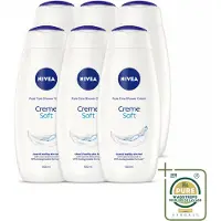 Nivea 6 x - Douchecrème - Zacht - Huidbeschermend - Amandelolie - 500 ml - Wasstrips - Douchecrème - Huid Verzorging - Amandelolie - Zijdezachte Huid - Milde Reiniging