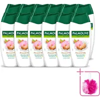 Palmolive 12 x – Douchegel – Almond Milk – 250 ml - Bulkverpakking - Douchegel amandel - Douchemop - Zachte reiniging