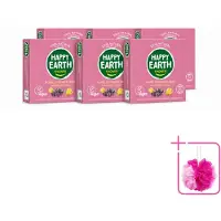 Happy Earth 6 x – Shower Bar – 100% Natuurlijk Lavender Ylang – 90 g - Bulkverpakking - Douchegel - Douchemop - Natuurlijke douchegel