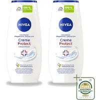 Nivea 2 x - Douchegel - Crème Protect & Dexpantenol - Unieke Crème Geur - 250 ml - Wasstrips - Douchegel - Huidverzorging - Vitamine C - Vitamine E - Dexpanthenol