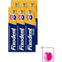 Fixodent 6 x Plus – Kleefpasta – Dual Power – 40 g - Bulkverpakking - Kleefpasta kunstgebit - Douchemop - Onverslaanbare bijtkracht
