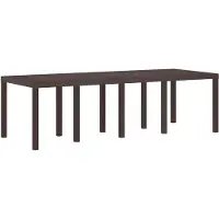 vidaXL Tuintafel, bruin, 250 x 100 x 73 cm, polyrotan