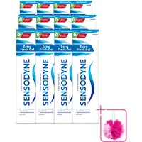 Sensodyne 12 x – Tandpasta – Extra Fresh Gel – 75 ml - Bulkverpakking - Gevoelige tanden - Douchemop - Mondgevoel