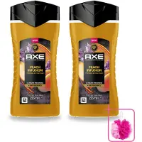 Axe 2 x – Douchegel – Peach Infusion – 225 ml - Bulkverpakking - Douchegel - Douchemop - Fris ruiken