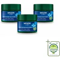 Weleda 3 x - Nachtcrème Versterkend - Blauwe Gentiaan & Edelweiss - 40 ml - Grootverpakking - Vaatwasstrips - Nachtcrème - Huidversterken - Collageen - Huidcontouren - Huidverzorging