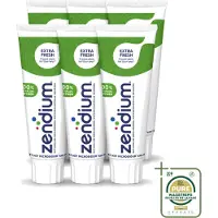 Zendium 6 x - Extra Fresh - Tandpasta - Natuurlijke Enzymen - 75 ml - Wasstrips - Tandpasta - Enzymen - Natuurlijke Bescherming - Mondgezondheid - Fluoride