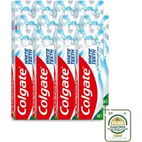 Colgate 12 x – Tandpasta – White Teeth – 75 ml - Wasstrips - Wittere Tanden - Tandenborstel - Mondverzorging - Tandpasta - Tanden Reinigen