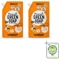 Marcel's Green Soap 2 x Marcel’s Green Soap – Handzeep Navulling – Sinaasappel & Jasmijn – 500 ml - Grootverpakking - Vaatwasstrips - Handzeep - Sinaasappel - Jasmijn - Natuurlijke Handzeep - Biologische Handzeep