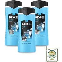 Axe 3 x XL - 3-in-1 Douchegel - Ice Chill - Icy Menthol - Insta Cool - 400 ml - Wasstrips - Douchegel - Frisheid - Bevroren Munt - Citroen - 3-in-1