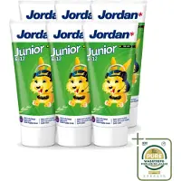 Jordan 6 x - Junior - Tandpasta - 6-12 jaar - 50 ml - Wasstrips - Tandpasta Voor Kinderen - Tandpasta 6-12 Jaar - Fluoride 1450 Ppm - Wisselgebit Bescherming - Blijvende Tanden