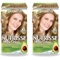 Garnier 2 x - Nutrisse Ultra Crème 8 - Haarkleuring - Lichtblond - Intens Voedend - Permanente Kleur - Voordeelverpakking - 2 stuks