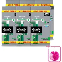 Wilkinson 6 x - Wegwerpscheermesjes - Extra Essential 2 Sensitive - Zacht - 15 mesjes - Bulkverpakking - Wegwerpscheermesje - Douchemop - Scheermesje