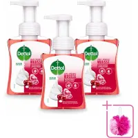 Dettol 3 x - Foam Handzeep - Rozen & Kersenbloesem - Zacht Mouse - 250 ml - Bulkverpakking - Handzeep - Douchemop - Antibacterie