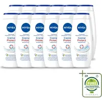 Nivea 12 x – Douchecrème – Protect – 250 ml - Grootverpakking - Vaatwasstrips - Douchecrème - Huidverzorging - Huidbescherming - Vitamine C - Vitamine E