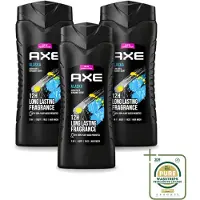Axe 3 x XL - 3-in-1 Douchegel - Alaska - Ocean Air & Bergamot - 12hrs Long Lasting Scent - 400 ml - Wasstrips - Douchegel - Oceaanlucht - Bergamot - Frisheid - 3-in-1