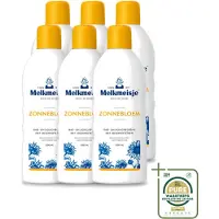 Melkmeisje 6 x - Bad & Douche Zonnebloem - Romig Parfum - 1000 ml - Wasstrips - Douchecrème - Melkproteïnen - Zonnebloemextract - Huidverzorging - Fris Parfum
