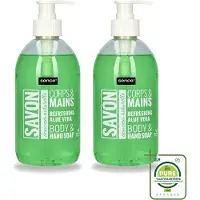 Sence 2 x - Refreshing Aloe Vera - Handzeep - Savon - 500 ml - Grootverpakking - Vaatwasstrips - Aloe Vera Handzeep - Handverzorging - Frisse Handen - Hydraterende Handzeep - Mild Handzeep