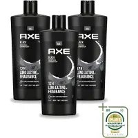 Axe 3 x – Douchegel – Black – 700 ml - Wasstrips - Douchegel - Douchegel Mannen - Douchegel Black - Douchegel Fris - Douchegel Stijl