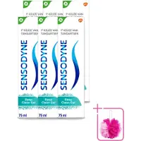 Sensodyne 6 x – Tandpasta – Deep Clean Gel – 75 ml - Bulkverpakking - Gevoelige tanden - Douchemop - Tandgevoeligheid