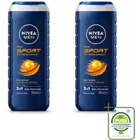 Nivea 2 x MEN - Douchegel - Sport - 500 ml - Grootverpakking - Vaatwasstrips - Sportdouchegel - Mannelijke Douchegel - Verfrissende Douchegel - Lichaam Verzorging - Gezicht Verzorging